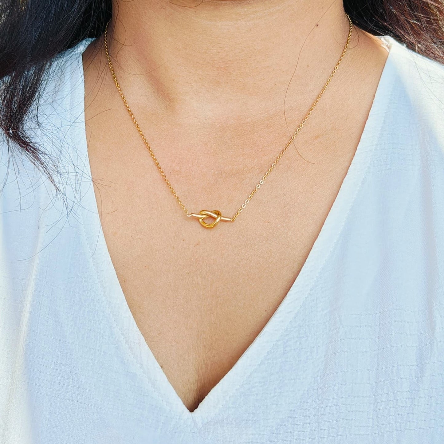 Knot of Eternity Dainty Necklace