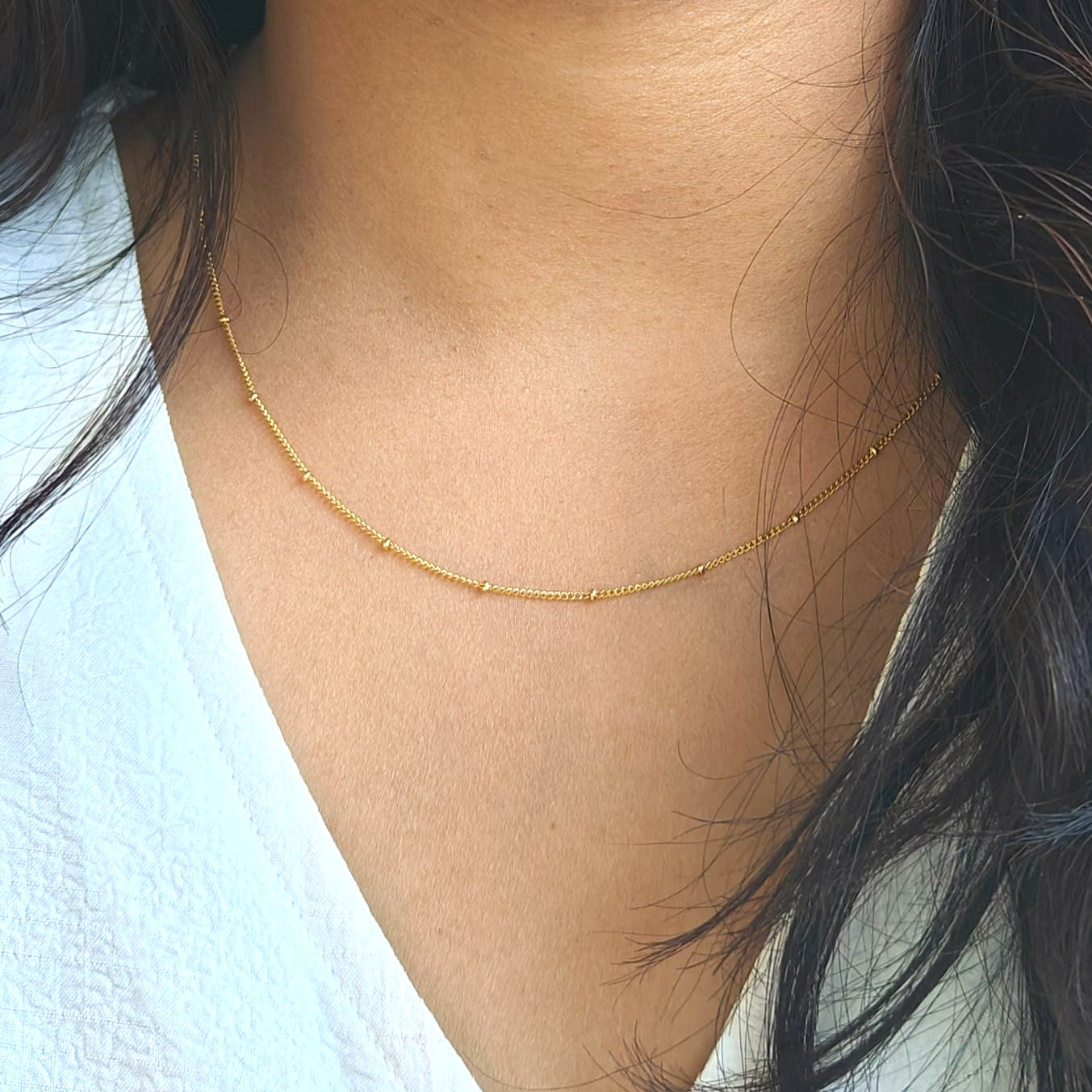 Minimal Everyday 18kt Gold Plated Necklace
