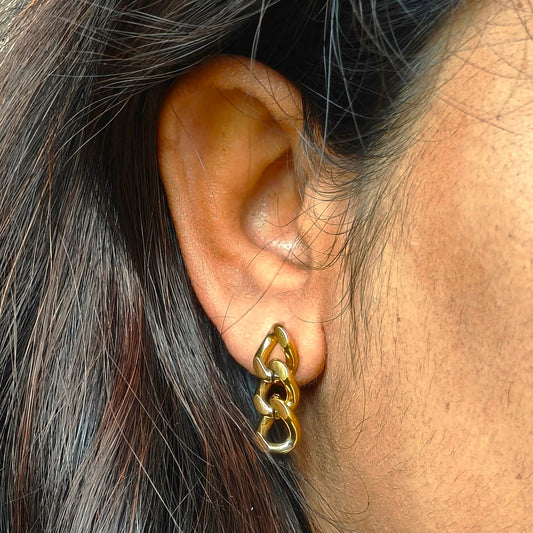Cuban Link Statement Earrings