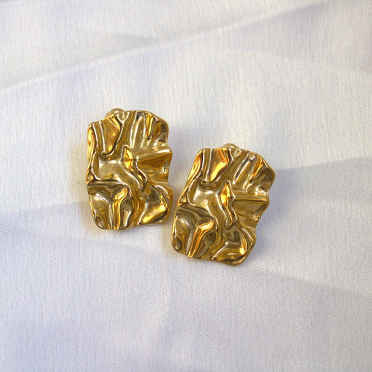 Hammered Chunky Statement Earrings