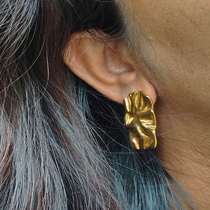Hammered Chunky Statement Earrings