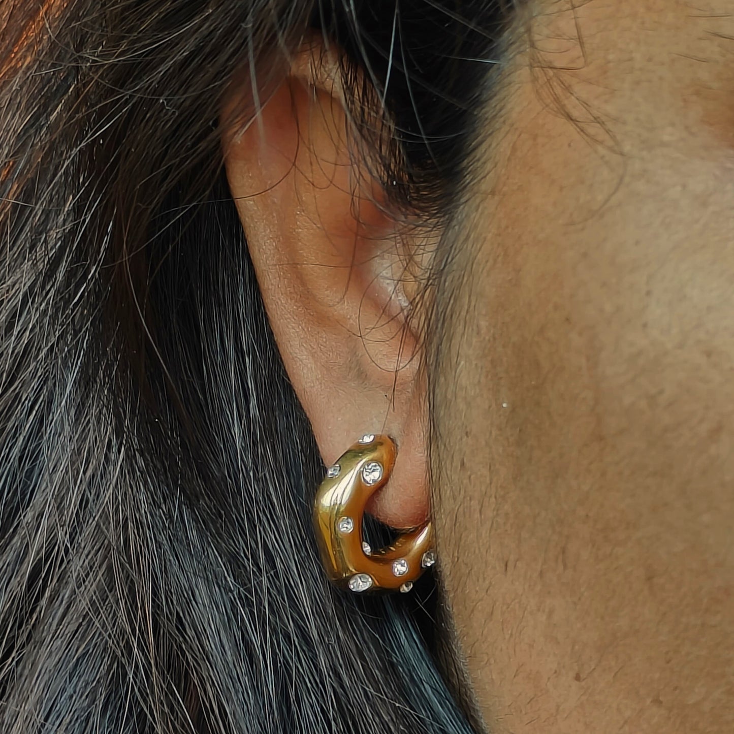 Orion's Gem Studded Luxury Earrings