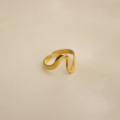 Sea Swirl 18kt Gold Plated Ring