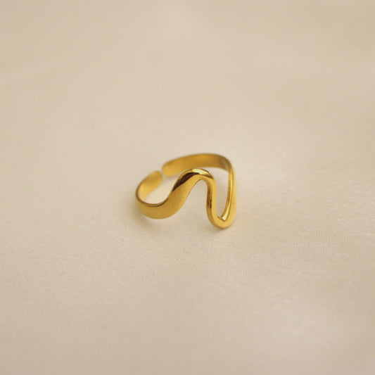 Sea Swirl 18kt Gold Plated Ring