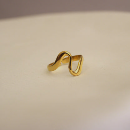 Sea Swirl 18kt Gold Plated Ring